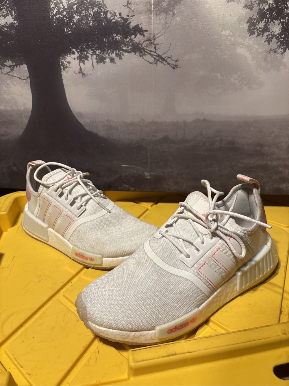 Adidas NMD R1 Women’s Size 9 White Acid Red W Ladies Preppy
